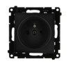 Gniazdo pojedyncze z uziemieniem TGZ1CZ.01/149 czarny mat Simon55 Kontakt-Simon