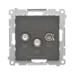 Gniazdo SAT-SAT-RTV czarny mat TASK2.01/149 Simon 55 Kontakt-Simon