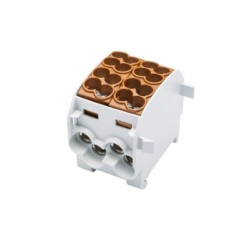 Blok odgałęźny Al/Cu 80120 1-biegunowy SCB 25-2 brązowy 81505015 SIMBLOCK Simet