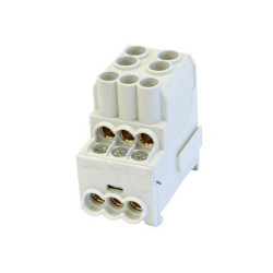 Blok dystrybucyjny Al/Cu 80010 1-biegunowy 25mm2 SDB 100 szary 81601002 SIMBLOCK Simet