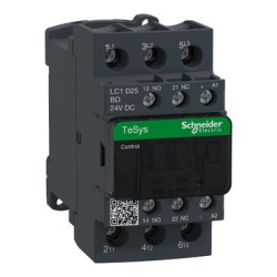 LC1D25BD stycznik mocy AC3 25A 3P 1NO+1NC 24V DC TeSys Deca Schneider