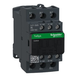 LC1D25BL stycznik mocy AC3 25A 3P 1NO+1NC 11kW 24V DC TeSys D Schneider