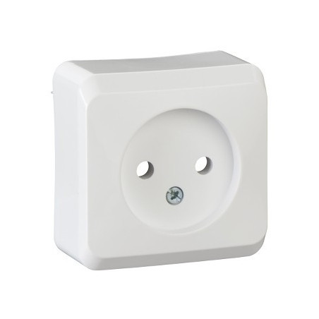 Gniazdo pojedyncze bez uziemienia n/t IP20 GWN-120P białe WDE001000 PRIMA Schneider