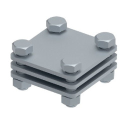 Złącze do bednarki B30 55x55 z przekładką 4-śrubowe StZn L-55 116112 Gromtor
