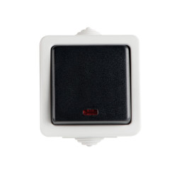 TEKNO 25353 łącznik pojedynczy LED n/t IP54 szary 05-1110-143 sz MOWION Kanlux
