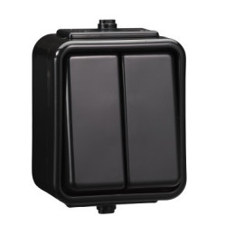 Łącznik świecznikowy podwójny IP44 WNT-500C czarny WNT500C05 Cedar Schneider