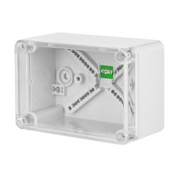 Puszka n/t Industrial 110x75x59 IP65 pokrywa transparentna 2703-01 EPN
