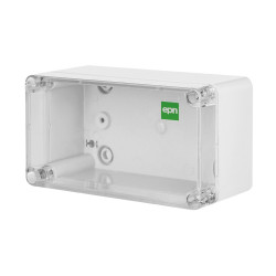 Puszka n/t Industrial 170x105x82 szara IP65 pokrywa transparentna 2707-01 EPN