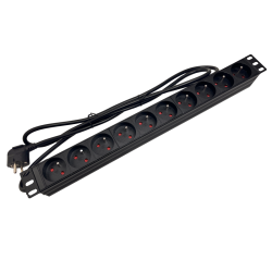 Listwa zasilająca 19" 230V 10 gniazd typu E kabel 1,8m ALANTEC PZ019 A-LAN Technologie