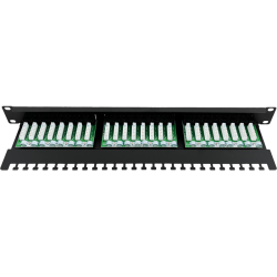 Patch panel UTP kat.6 24 porty LSA z półką 1U PK001 A-LAN Technologie Patch panel UTP kat.6 24 porty LSA z półką 1U PK001 A-LAN Technologie