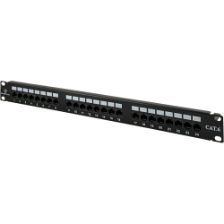 Patch panel UTP kat.6 24 porty LSA z półką 1U ALANTEC PK001 A-LAN Technologie