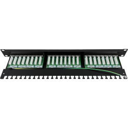 Patch panel 1U/19 cali STP ekranowany 24 porty kat. 5E złącza LSA półka montażowa Q-LANTEC PK-S5-1 A-LAN Technologie