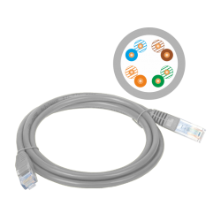 Patchcord U/UTP kat.5e PVC 0,5m szary ALANTEC KKU5SZA0.5 A-LAN Technologie