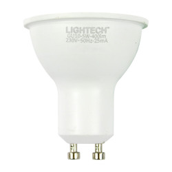 Żarówka LED GU10 5W 400lm 3000K ciepła plastik 113394 Lightech Żarówka LED GU10 5W 400lm 3000K ciepła plastik 113394 Lightech