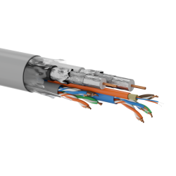 Multikabel Q-LANTEC Multimedia 2xU/UTP kat.5e+2xRG6+2xFO G657A1 PVC szary 500m KMP5001 A-LAN Technologie