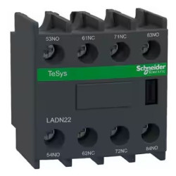 Blok styków pomocniczych 2NO+2NC dla styczników LC1D LADN22 Schneider Electric