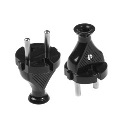 Wtyczka prosta 2P 10A WT-2 czarna W-98132 Plastrol