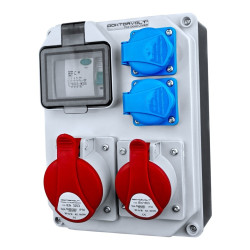 Rozdzielnica siłowa wyposażona HL-FI (16A/5P 32A/5P 2x230V) IP44 DV-7235-F Doktorvolt