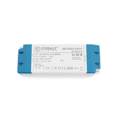 Zasilacz LED CobaltElectro PFV 24V 60W IP20 B 23-0001-22 LED-Labs