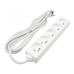 Przedłużacz 5 gniazd 3m z/u 3 x 1,5mm²­ biały M20555 Eco Light