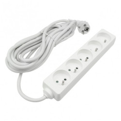 Przedłużacz 5 gniazd z/u 5m 3x1,5mm² biały M20556 Eco Light