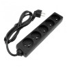 Przedłużacz 5 gniazd z/u 1,5m 3x1,0mm² czarny M20574 Eco Light