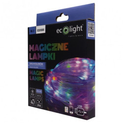 Magiczne lampki 4W 200 LED RGB 1mln kolorów 10m 5VDC IP65 Eco Light Magiczne lampki 4W 200 LED RGB 1mln kolorów 10m 5VDC IP65 Eco Light