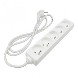 Przedłużacz 5 gniazd z/u 1,5m 3x1,0mm² biały M20554 Eco Light