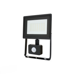 Naświetlacz LED KASTEL2 30W 4000K 2520lm IP65 czarny PIR C64-S-LFK2-030BL-4K Bemko