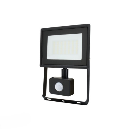Naświetlacz LED KASTEL2 30W 4000K 2520lm IP65 czarny PIR C64-S-LFK2-030BL-4K Bemko