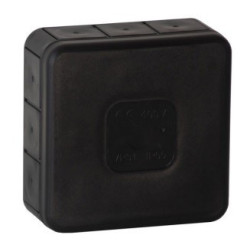 Puszka n/t na klik IP55 85x85x37 VP-30 czarna 12-wlotowa 030-05 ViPlast