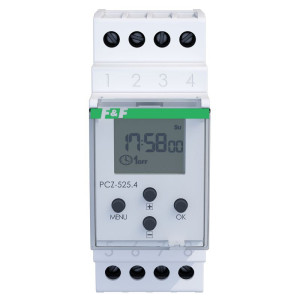 Zegar astronomiczny 1-kanałowy na szynę PCZ-525.4 F&F Zegar astronomiczny 1-kanałowy na szynę PCZ-525.4 F&F