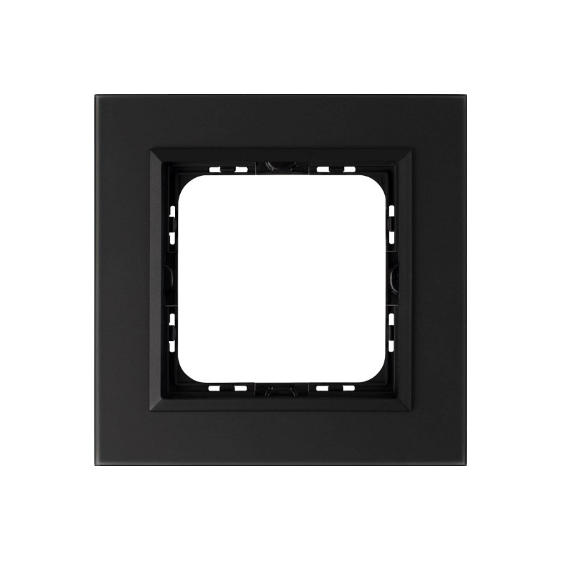Ramka pojedyncza R-1RGC/79/33 czarne szkło szronione Sonata Prestige Ospel Ramka pojedyncza R-1RGC/79/33 czarne szkło szronione Sonata Prestige Ospel