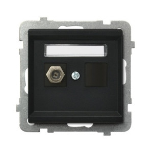 Gniazdo antenowe F GPA-1RF/m/33 czarny metalik SONATA Ospel