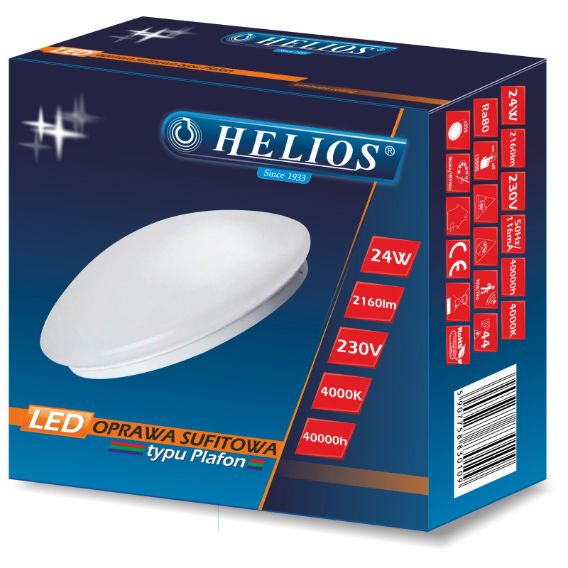 Plafoniera LED 24W 2150lm 4000K IP44 230V OPR-2519 Helios Plafoniera LED 24W 2150lm 4000K IP44 230V OPR-2519 Helios