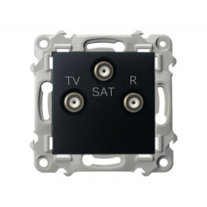 Gniazdo RTV-SAT końcowe GPA-ZS/m/33 czarny metalik SZAFIR Ospel
