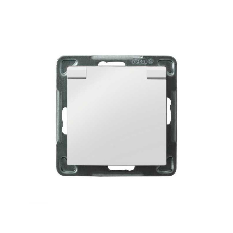 Gniazdo pojedyncze z/u i klapką IP44 GPH-1YZ/m/00/w białe IMPRESJA Ospel Gniazdo pojedyncze z/u i klapką IP44 GPH-1YZ/m/00/w białe IMPRESJA Ospel