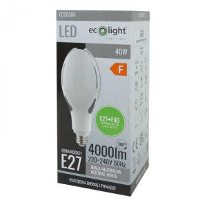 Żarówka uliczna LED Rocket E27-E40 40W 4000K 4000lm EC20500 EcoLight