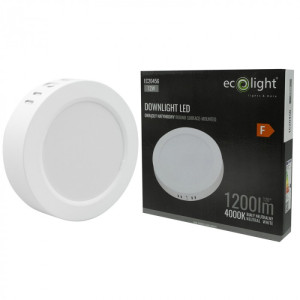 Downlight LED n/t okrągły 12W 1200lm 4000K biały DL-1 EC20456 EcoLight