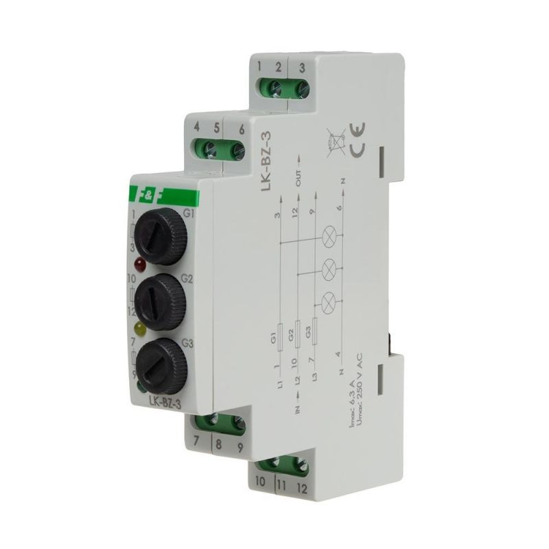 Lampka kontrolna 3F z zabezpieczeniem (żółta-czerwona-zielona) LK-BZ-3K F&F Lampka kontrolna 3F z zabezpieczeniem (żółta-czerwona-zielona) LK-BZ-3K F&F