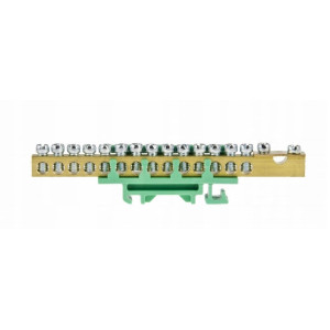 Listwa zaciskowa zerowa LZ-14 14x16 mm, 1x35mm zielona ENE-00541 Incobex-Elplast