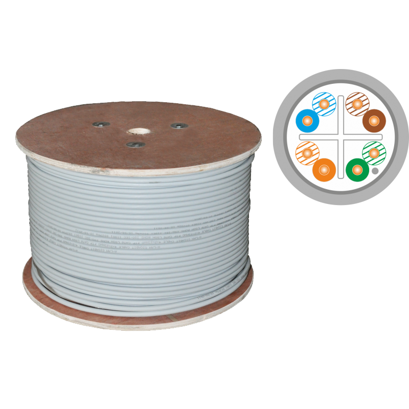 Kabel teleinformatyczny F/UTP  kat.6 PVC 4PR Eca Q-LANTEC 305m KIF6PVC305Q 10 lat gwarancji A-LAN Kabel teleinformatyczny F/UTP  kat.6 PVC 4PR Eca Q-LANTEC 305m KIF6PVC305Q 10 lat gwarancji A-LAN