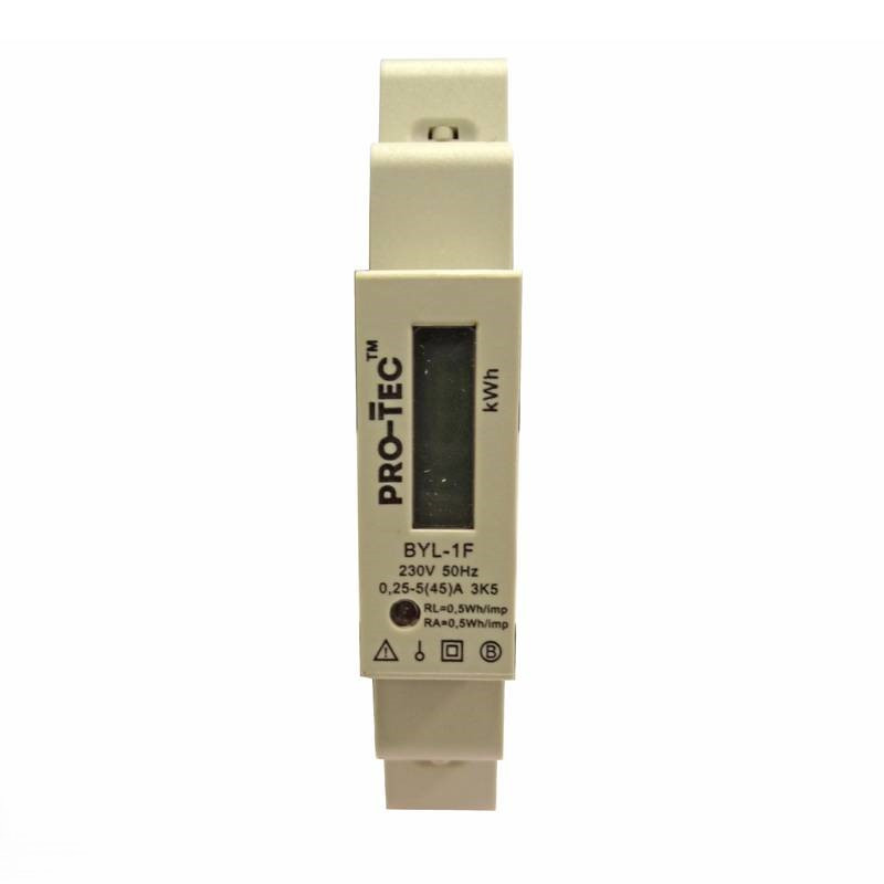 Licznik energii elektrycznej 1F 45W TH-35 MID BYL-1F 4200100 Pro-Tec Licznik energii elektrycznej 1F 45W TH-35 MID BYL-1F 4200100 Pro-Tec
