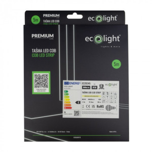Taśma LED COB 24V 45W 3000K 990lm/m IP20 5m EC20345 EcoLight Taśma LED COB 24V 45W 3000K 990lm/m IP20 5m EC20345 EcoLight