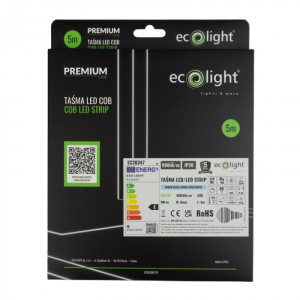 Taśma LED COB 24V 45W 6000K 990lm/m IP20 5m EC20347 EcoLight Taśma LED COB 24V 45W 6000K 990lm/m IP20 5m EC20347 EcoLight