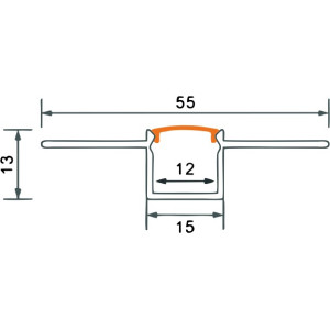 Profil aluminiowy GP02 podtynkowy biały + klosz mleczny 2m EC20639 EcoLight Profil aluminiowy GP02 podtynkowy biały + klosz mleczny 2m EC20639 EcoLight