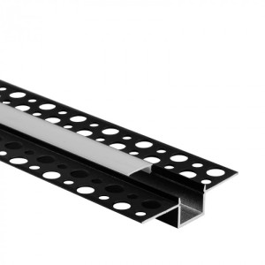 Profil aluminiowy GP02 podtynkowy czarny + klosz mleczny 2m EC20642 EcoLight Profil aluminiowy GP02 podtynkowy czarny + klosz mleczny 2m EC20642 EcoLight