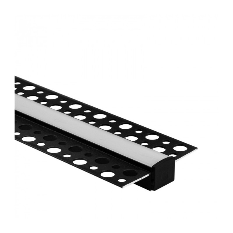 Profil aluminiowy GP02 podtynkowy czarny + klosz mleczny 2m EC20642 EcoLight Profil aluminiowy GP02 podtynkowy czarny + klosz mleczny 2m EC20642 EcoLight