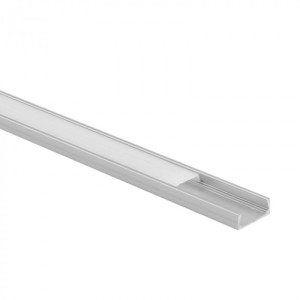 Profil aluminiowy N02 natynkowy anodowany + klosz mleczny 2m EC20591 EcoLight