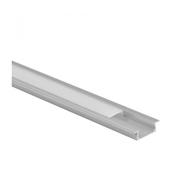 Profil aluminiowy P02 podtynkowy anodowany + klosz mleczny 2m EC20606 EcoLight Profil aluminiowy P02 podtynkowy anodowany + klosz mleczny 2m EC20606 EcoLight